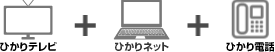 ひかりテレビ+ひかりネット+ひかり電話