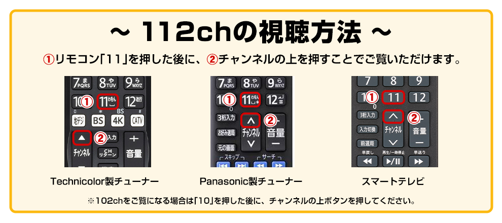 112chの視聴方法