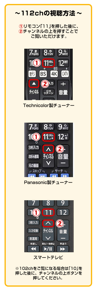 112chの視聴方法
