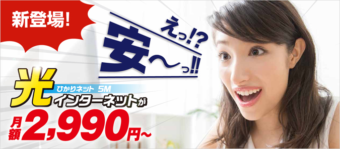 ひかりネット5M新登場
